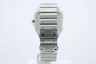 Thumbnail von Cartier Santos Large - Blue Dial - Additional Blue Leather Strap - Like New - WSSA0071 2025
