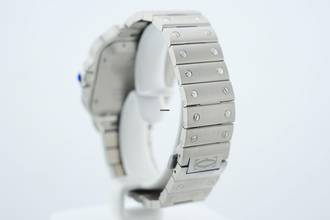 Thumbnail von Cartier Santos Large - Blue Dial - Additional Blue Leather Strap - Like New - WSSA0071 2025