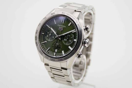  TAG Heuer Carrera Calibre Heuer 02 Chronograph 44mm Green Dial Fullset aus 2024 