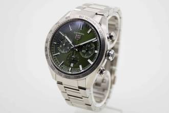 Thumbnail von TAG Heuer Carrera Calibre Heuer 02 Chronograph 44mm Green Dial Fullset aus 2024