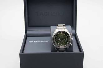Thumbnail von TAG Heuer Carrera Calibre Heuer 02 Chronograph 44mm Green Dial Fullset aus 2024