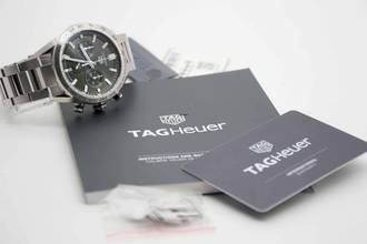 Thumbnail von TAG Heuer Carrera Calibre Heuer 02 Chronograph 44mm Green Dial Fullset aus 2024
