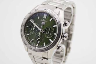 Thumbnail von TAG Heuer Carrera Calibre Heuer 02 Chronograph 44mm Green Dial Fullset aus 2024
