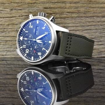  IWC Fliegeruhr Chronograph Pilot Chronograph IW377709 Black Dial unpoliert Full Set 
