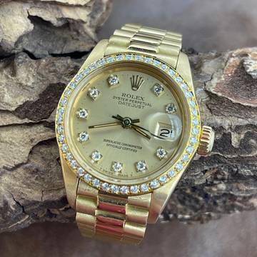  Rolex Lady-Datejust Datejust Lady 26 Dia - 750er Gelbgold - Dia Dial - Ref. 6917 