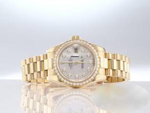 Thumbnail von Rolex Lady-Datejust 179138 2014 Gelbgold 750 Perlmutt Diamanten Automatik 18kt Yellow Gold President-band Oyster Chronometer