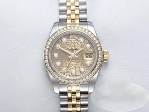 Rolex Lady-Datejust 179383 Steel Yellow Gold 750 2016 Diamonds Automatic Stainless Steel 18kt Yellow Gold Jubilee Bracelet Chronometer Oyster