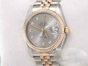 Rolex Datejust 36 36mm 116231 2018 Steel Rose Gold 750 Diamonds Automatic
