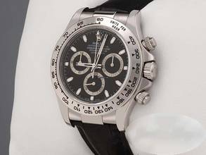 Rolex Daytona 116519 White Gold 750 2007 LC100 Chronograph Leather Automatic Gold