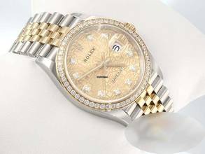 Thumbnail von Rolex Datejust 36 126283RBR stainless steel and yellow gold 750 diamonds automatic stainless steel 18kt yellow gold Jubilee bracelet chronometer Oyster gold