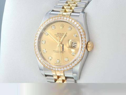  Rolex Datejust 36 36mm 116243 2014 Stahl Gelbgold 750 Diamanten Automatik Stainless Steel 18kt Yellow Gold Jubilé-band Chronometer Oyster 