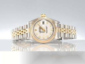 Thumbnail von Rolex Lady-Datejust Edelstahl Gelbgold 750 Diamanten 2004 Automatik Gold Stahl