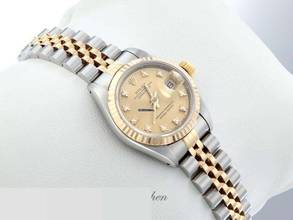 Thumbnail von Rolex Lady-Datejust Edelstahl Gelbgold 750 Diamanten Automatik Gold Stahl Damen Stainless Steel 18kt Yellow Gold Jubilé-band Chronometer Oyster