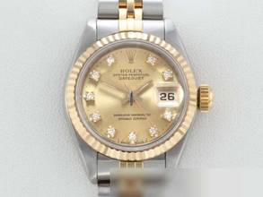 Rolex Lady-Datejust stainless steel yellow gold 750 diamonds automatic gold steel women's stainless steel 18kt yellow gold Jubilee bracelet chronometer Oyster