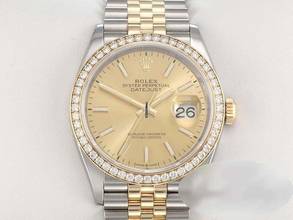 Rolex Datejust 36 126283 Rbr 2019 Steel Yellow Gold 750 Diamonds Automatic Stainless Steel 18kt Yellow Gold Jubilee Bracelet Chronometer Oyster