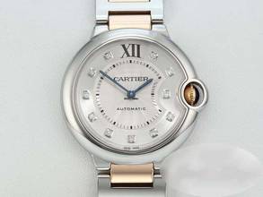 Thumbnail von Cartier Ballon Bleu 36mm stainless steel rose gold 750 diamonds We902031 steel gold