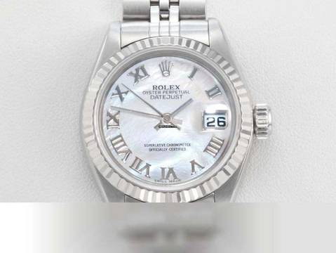  Rolex Lady-Datejust Edelstahl Weissgold 750 2005 Perlmutt Automatik Stahl Stainless Steel 18kt White Gold Jubilé-band Chronometer Oyster Mop 