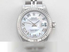 Rolex Lady-Datejust stainless steel and white gold 750, 2005, mother-of-pearl, automatic, steel, gold