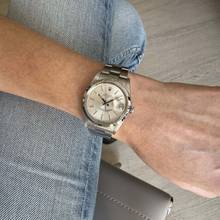 Thumbnail von Rolex Oyster Perpetual Date 15000 Soleil silver dial 1987 Full Set