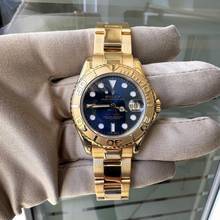 Thumbnail von Rolex Yacht-Master 68628 medium by 35MM blue dial yellow gold 18KT Full Set TOP Condition