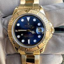 Thumbnail von Rolex Yacht-Master 68628 medium by 35MM blue dial yellow gold 18KT Full Set TOP Condition