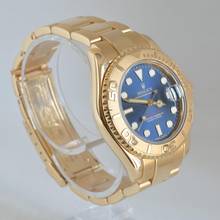 Thumbnail von Rolex Yacht-Master 68628 medium by 35MM blue dial yellow gold 18KT Full Set TOP Condition