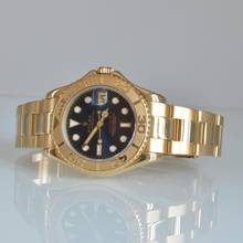 Thumbnail von Rolex Yacht-Master 68628 medium by 35MM blue dial yellow gold 18KT Full Set TOP Condition