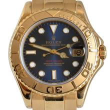 Thumbnail von Rolex Yacht-Master 68628 medium by 35MM blue dial yellow gold 18KT Full Set TOP Condition