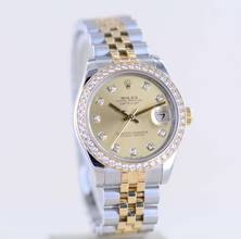 Thumbnail von Rolex Datejust 31 31mm Jubiléband Diamond Bezel Diamond Dial Champagner LC100 B+P