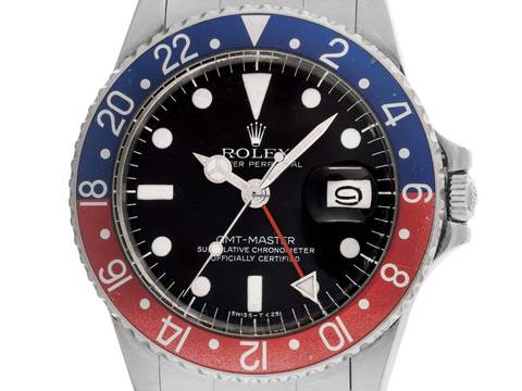  Rolex GMT-Master Pepsi Ref.1675 1978 Box&Beschreibung Original unpoliert GMT Master Pepsi open 6/9 