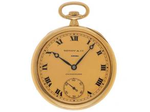 Thumbnail von Patek Philippe Taschenuhr for Tiffany&Co. open Case 18kt Gelbgold 53g 1912 Full Set sehr gut Vintage Pocket Watch for Tiffany&Co. 18kt Gelbgold 53g kl. Sekunde bei 6 Uhr