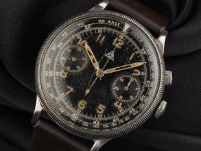 Thumbnail von Alpina Eindrücker Chronograph Bi Compax 1942 good Vintage Eindrücker Chronograph Bi Compax