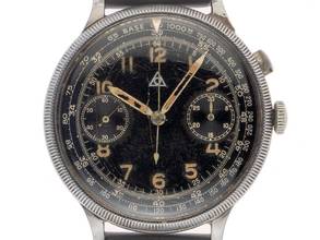 Thumbnail von Alpina Eindrücker Chronograph Bi Compax 1942 good Vintage Eindrücker Chronograph Bi Compax
