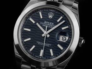 Thumbnail von Rolex Datejust 41 Ref.126300 2023 Full Set sehr gut Vintage Datejust Blue Motif Dial