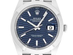 Thumbnail von Rolex Datejust 41 Ref.126300 2023 Full Set sehr gut Vintage Datejust Blue Motif Dial