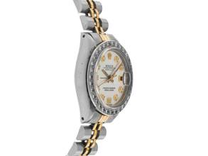 Thumbnail von Rolex Lady-Datejust Ref.6917 1977 Box&Beschreibung Original unpoliert Datejust Lady open 6/9 Diamanten 0,60ct Perlmutt