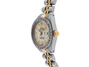 Thumbnail von Rolex Lady-Datejust Ref.6917 1977 Box&Beschreibung Original unpoliert Datejust Lady open 6/9 Diamanten 0,60ct Perlmutt