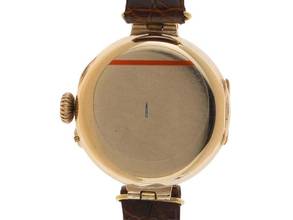 Thumbnail von Rolex Art Deco 1942 original box, very good vintage Art Deco 9kt yellow gold crocodile leather flip lid, 18g