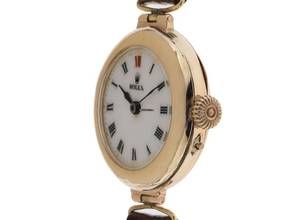 Thumbnail von Rolex Art Deco 1942 original box, very good vintage Art Deco 9kt yellow gold crocodile leather flip lid, 18g