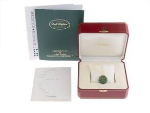 Thumbnail von Cartier Roadster Lady PM kleines Modell Ref.2675 2002 Box&Beschreibung sehr gut Vintage Roadster Lady PM kleines Modell Perlmutt Leder Faltschließe