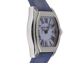 Thumbnail von Cartier Roadster Lady PM kleines Modell Ref.2675 2002 Box&Beschreibung sehr gut Vintage Roadster Lady PM kleines Modell Perlmutt Leder Faltschließe