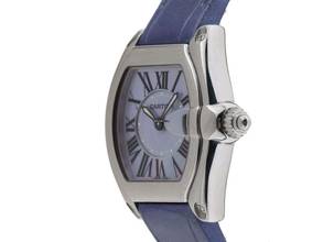 Thumbnail von Cartier Roadster Lady PM kleines Modell Ref.2675 2002 Box&Beschreibung sehr gut Vintage Roadster Lady PM kleines Modell Perlmutt Leder Faltschließe