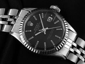Thumbnail von Rolex Oyster Perpetual Lady Date Ref.6517 1967 original Box sehr gut Vintage Oyster Perpetual Date open 6/9 Stahl 18kt Weißgold