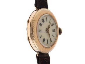 Thumbnail von Mirage Art Deco 1915 very good vintage Art Deco 14kt rose gold 21g flip lid bottom