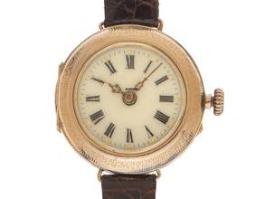 Thumbnail von Mirage Art Deco 1915 very good vintage Art Deco 14kt rose gold 21g flip lid bottom