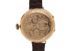 Thumbnail von Mirage Art Deco 1915 very good vintage Art Deco 14kt rose gold 21g flip lid bottom