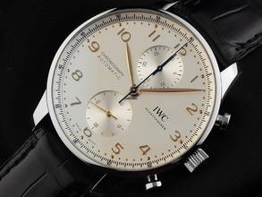 Thumbnail von IWC Portugieser Chronograph Ref.IW371604 2025 Full Set as new Portugieser Chronograph crocodile leather folding clasp