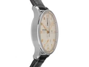 Thumbnail von IWC Portugieser Chronograph Ref.IW371604 2025 Full Set as new Portugieser Chronograph crocodile leather folding clasp