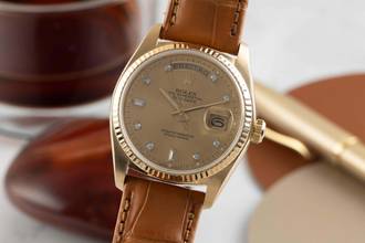 Rolex Day-Date 36 18K (0.750) Gold Diamond Men's Watch Ref. 18038 Vintage
