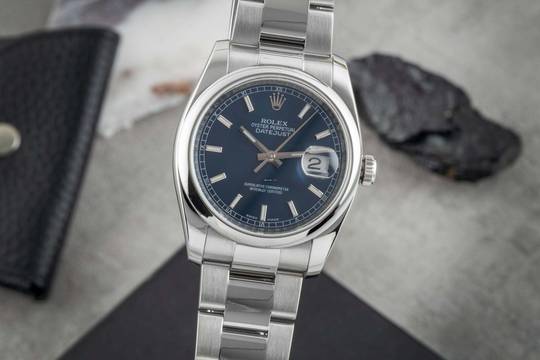  Rolex Datejust 36 Oyster Edelstahl Automatik Herrenuhr Ref. 116200 B&P 2008 